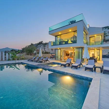 Luxury Sea View For 10 Guests In Kalkan Kaş